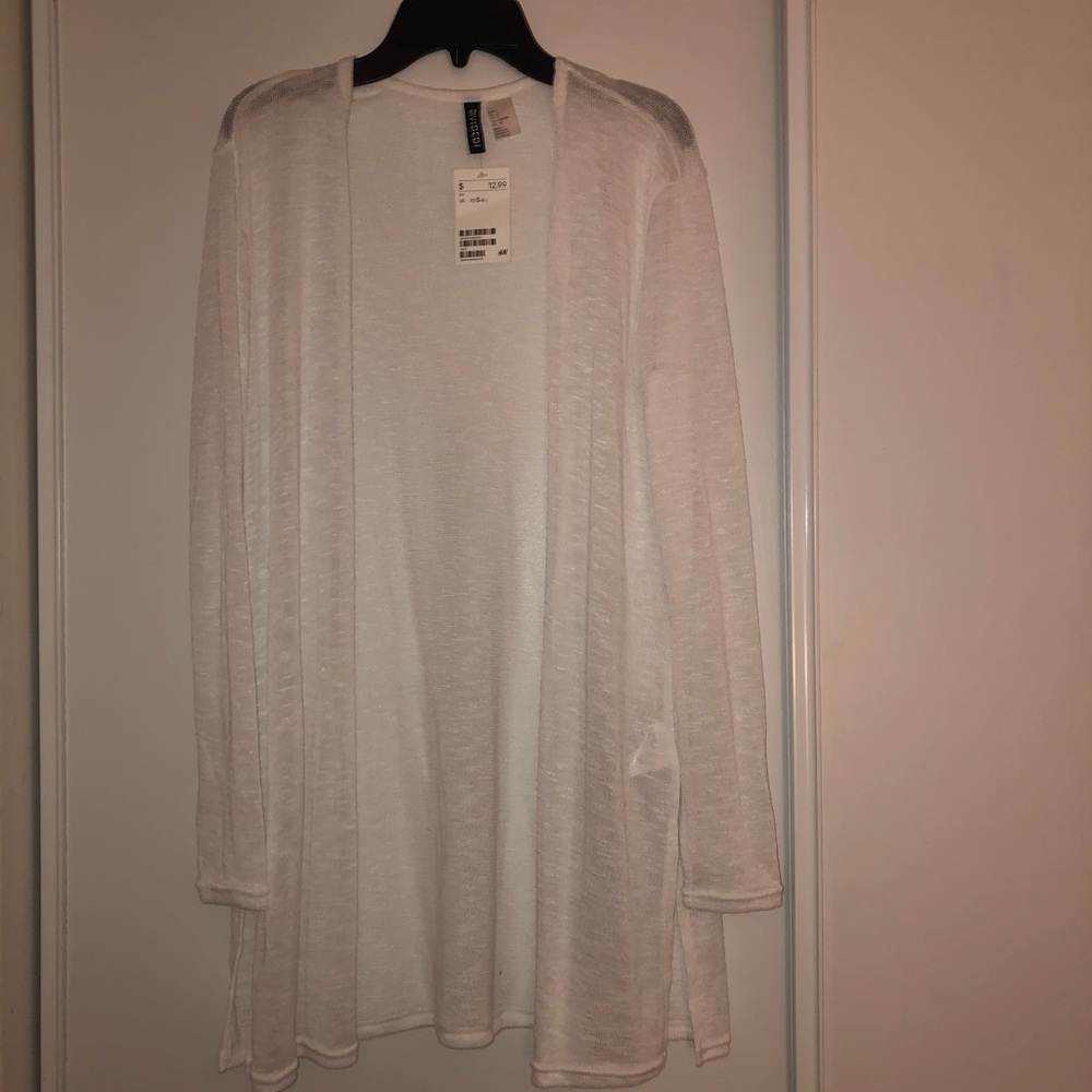 H&M white cardigan